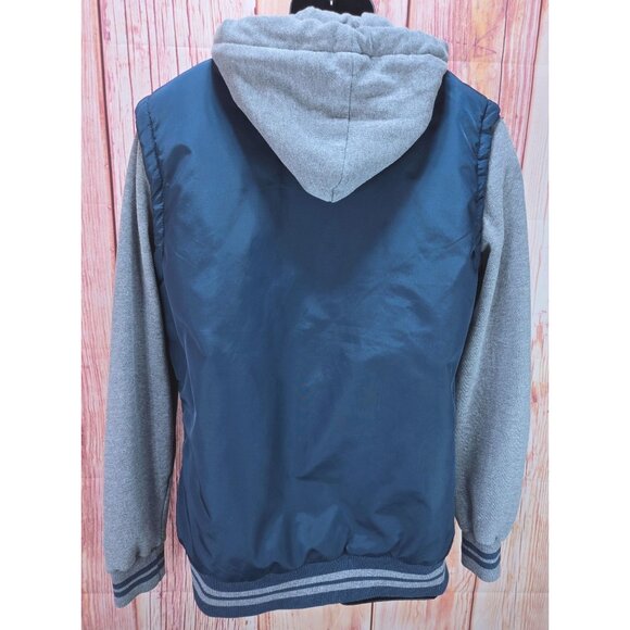 RVCA Mens Nature X Industry Blue Hoodie Jacket Medium - Picture 3 of 11